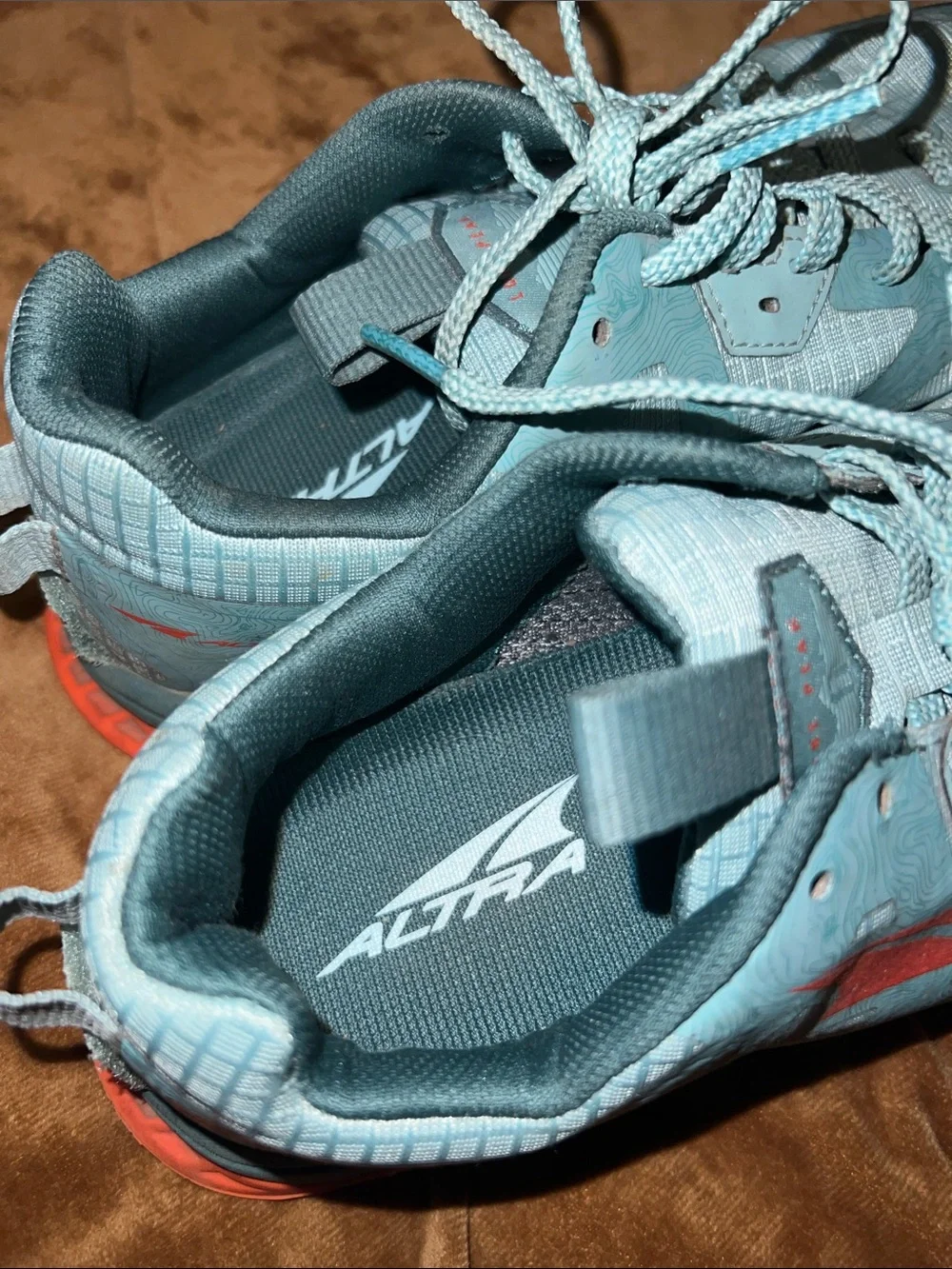 Altra Women Light Blue Sneakers with Coral Logo